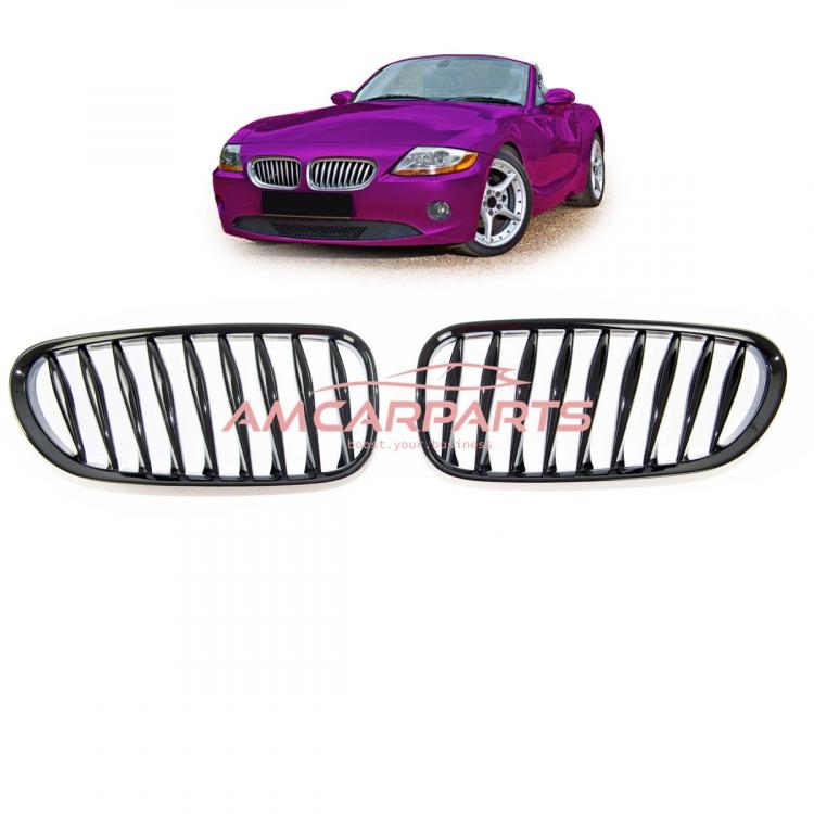 Upgrade Design Kühlergrill / Sportgrill passend für BMW Z4 E85 / E86 02-08 Hochglanz schwarz