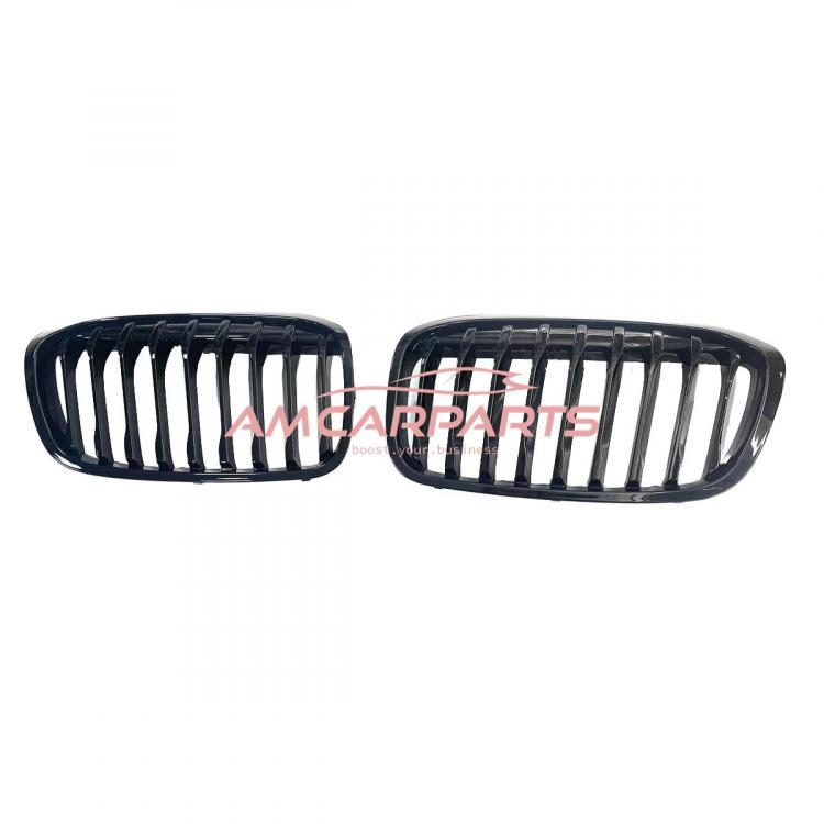 Preview: Upgrade Design Kühlergrill / Sportgrill passend für BMW 2er F45 / F46 Facelift 18-21 Hochglanz schwarz