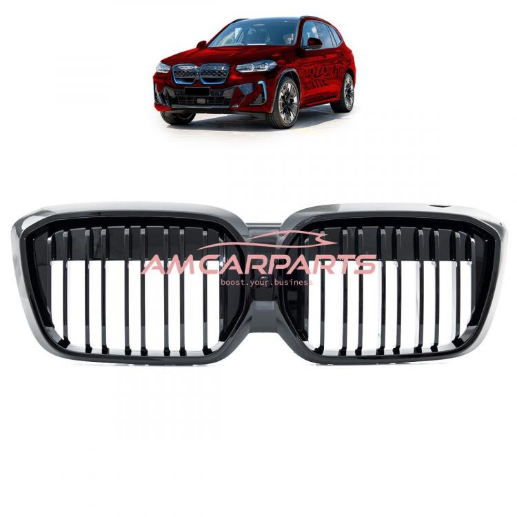 Upgrade Design Kühlergrill / Sportgrill passend für BMW iX3 G08 21+ Hochglanz schwarz