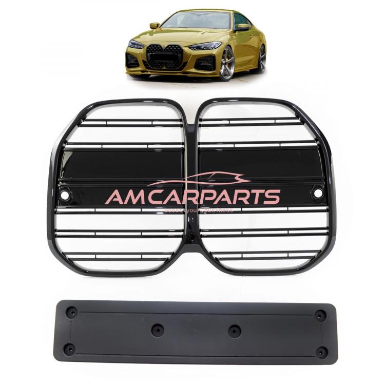 Upgrade Design Kühlergrill / Sportgrill passend für BMW 4er G22 / G23 Vor-Facelift 20+ Hochglanz schwarz