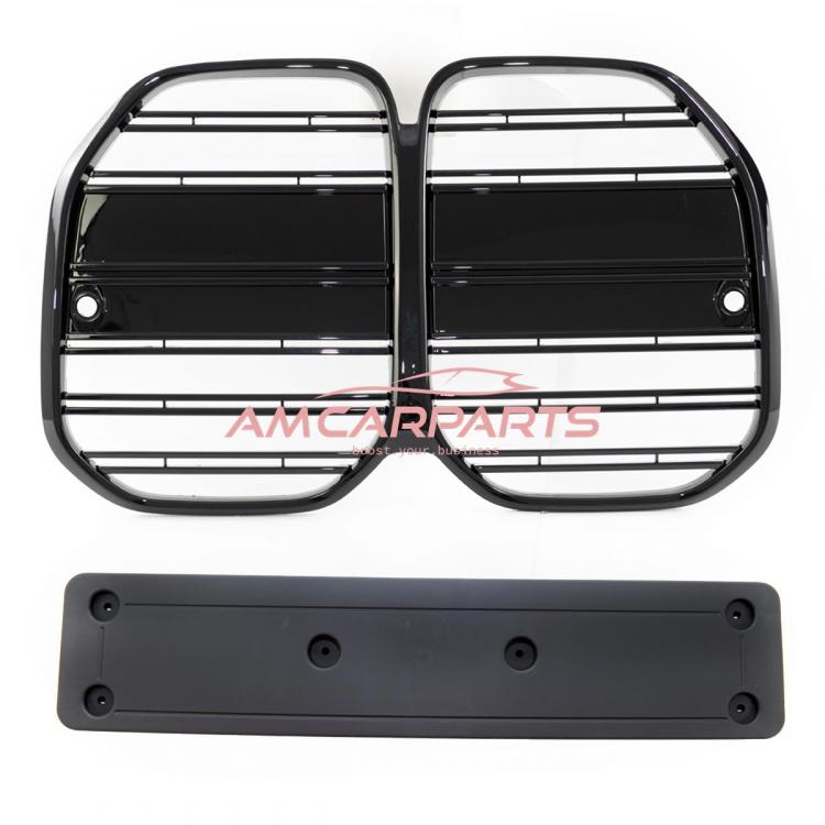 Upgrade Design Kühlergrill / Sportgrill passend für BMW 4er G22 / G23 Vor-Facelift 20+ Hochglanz schwarz