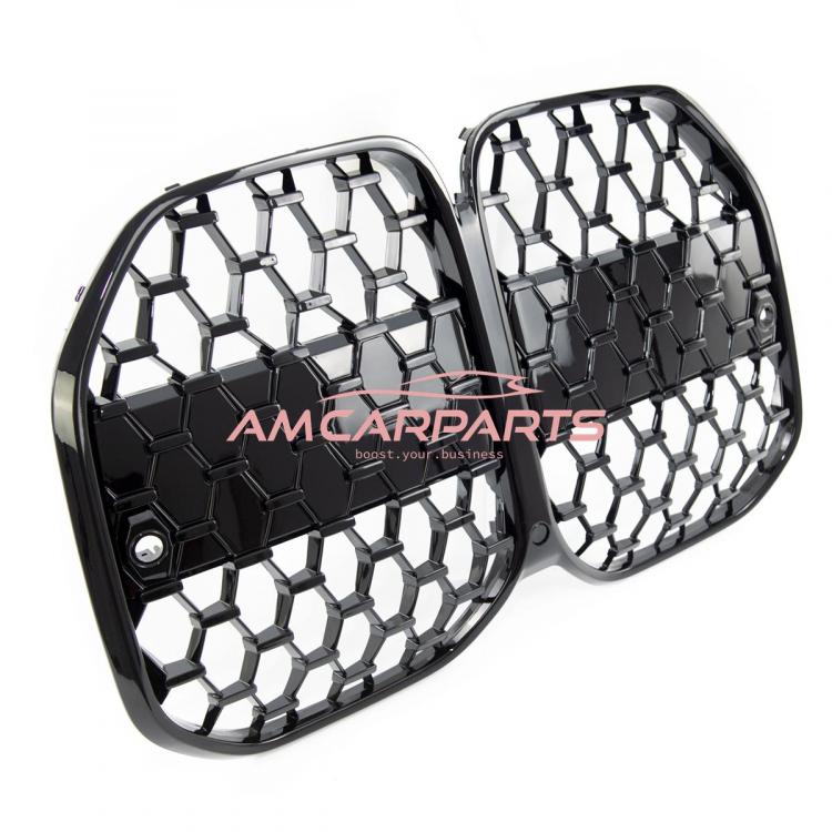 Preview: Upgrade Design Kühlergrill / Sportgrill passend für BMW 4er G22 / G23 Vor-Facelift 20+ Hochglanz schwarz