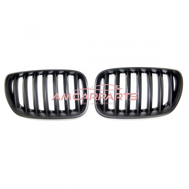 Upgrade Design Kühlergrill / Sportgrill passend für BMW X5 E53 Facelift 03-07 Matt schwarz