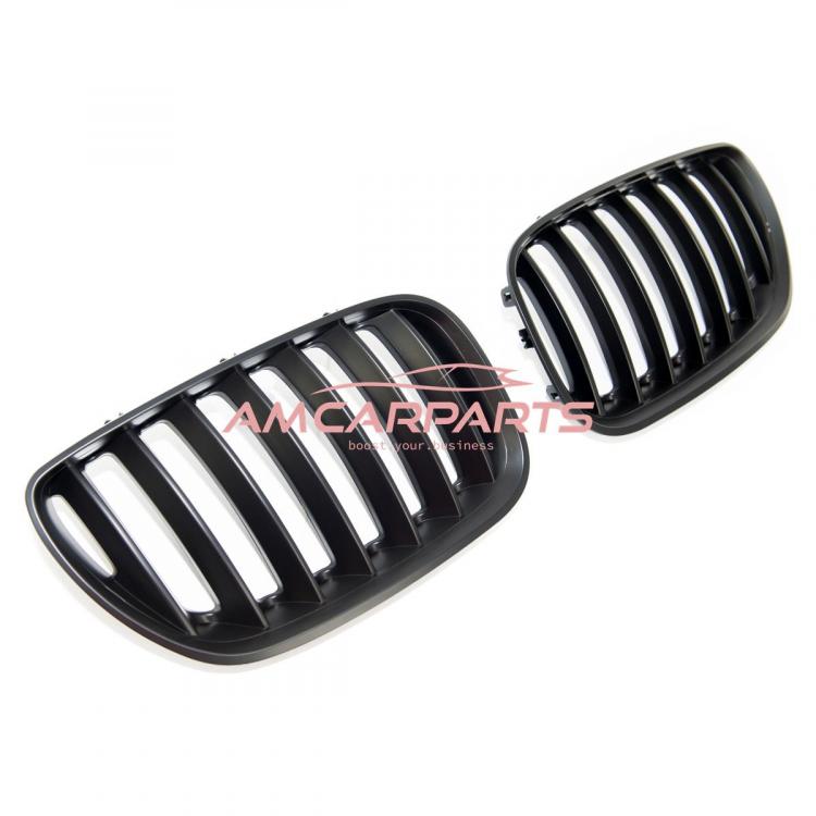 Preview: Upgrade Design Kühlergrill / Sportgrill passend für BMW X5 E53 Facelift 03-07 Matt schwarz