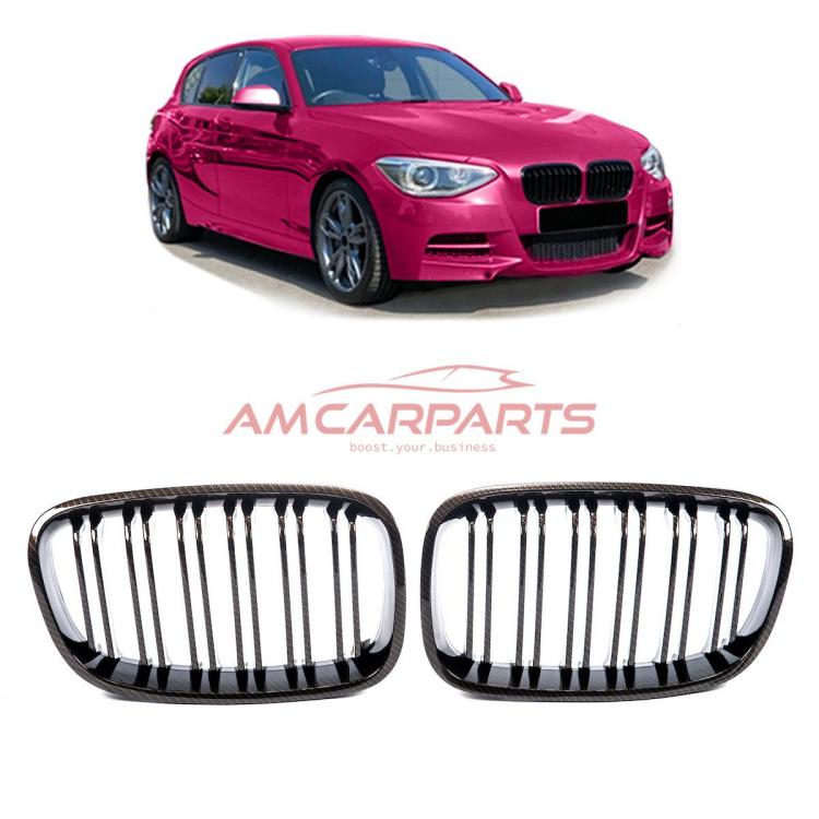 Upgrade Design Kühlergrill / Sportgrill passend für BMW 1er F20 / F21 Vor-Facelift 11-15 Carbon-Optik