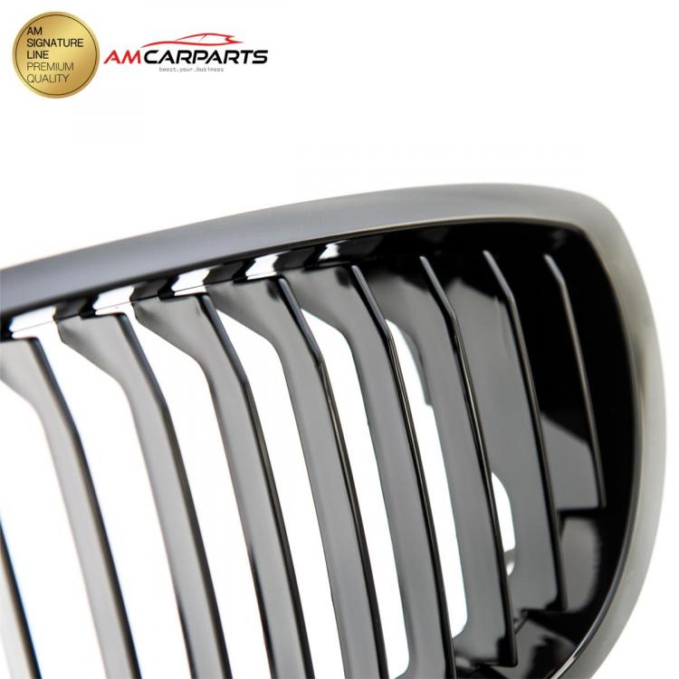 Preview: Upgrade Design Kühlergrill / Sportgrill passend für BMW 3er E46 Facelift Coupe/Cabrio 03-06 Hochglanz schwarz