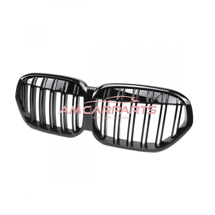 Upgrade Design Kühlergrill / Sportgrill passend für BMW X1 F48 Facelift 19-22 Hochglanz schwarz