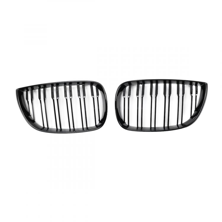 Preview: Upgrade Design Kühlergrill / Sportgrill passend für BMW 1er E81 / E87 Vor-Facelift 04-07 Hochglanz schwarz