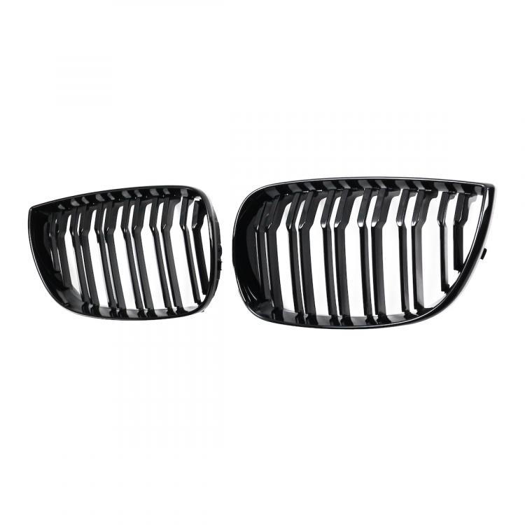 Preview: Upgrade Design Kühlergrill / Sportgrill passend für BMW 1er E81 / E87 Vor-Facelift 04-07 Hochglanz schwarz