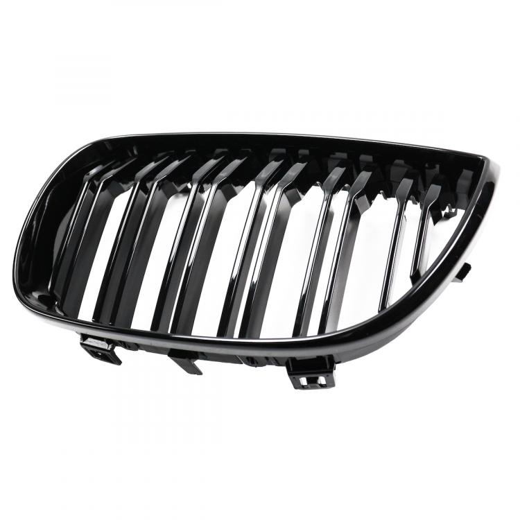 Preview: Upgrade Design Kühlergrill / Sportgrill passend für BMW 1er E81 / E87 Vor-Facelift 04-07 Hochglanz schwarz