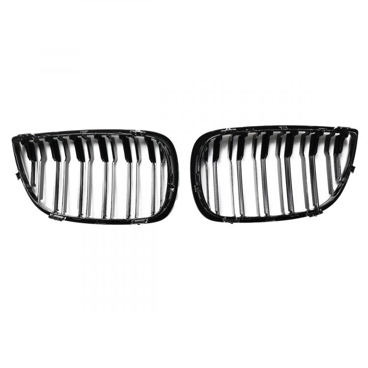 Upgrade Design Kühlergrill / Sportgrill passend für BMW 1er E81 / E87 Vor-Facelift 04-07 Hochglanz schwarz