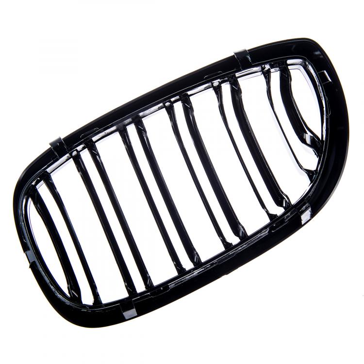 Preview: Upgrade Design Kühlergrill / Sportgrill passend für BMW 3er E46 Facelift Coupe/Cabrio 03-06 Hochglanz schwarz