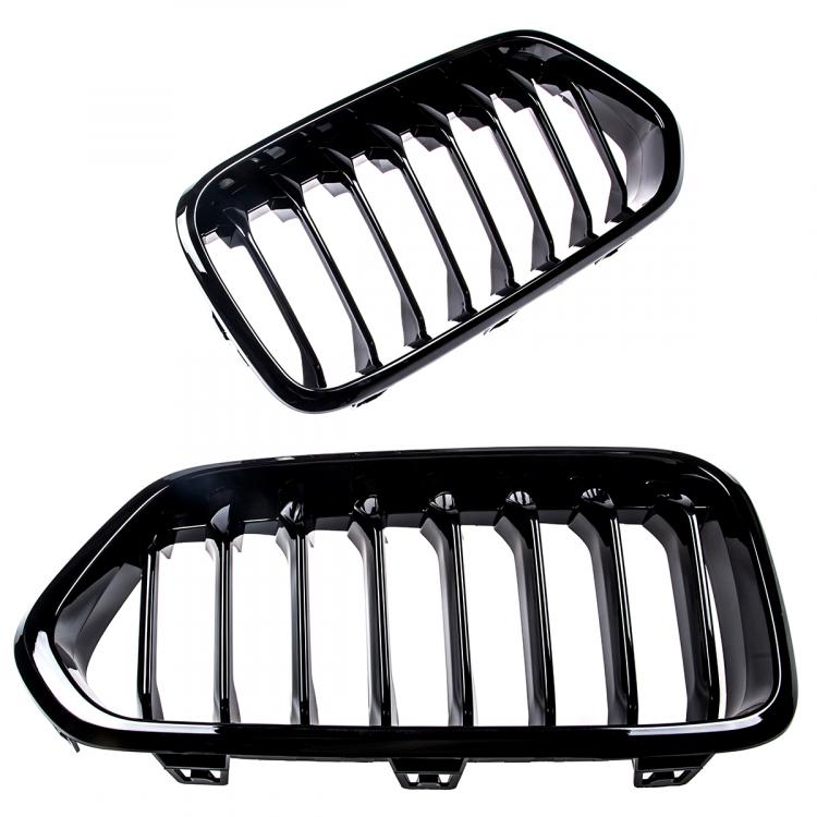 Preview: Upgrade Design Kühlergrill / Sportgrill passend für BMW X2 F39 17-23 Hochglanz schwarz