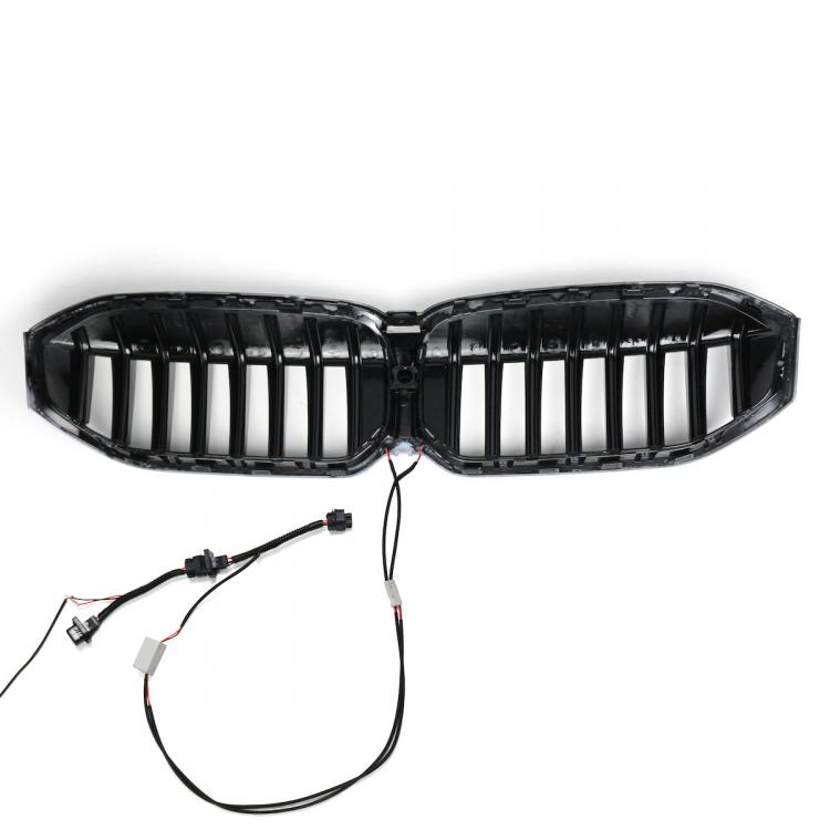 LumiFire Upgrade LED-Kühlergrill mit einer Lamelle in Schwarz glänzend passend für BMW 3er G20 LCI 2023 +