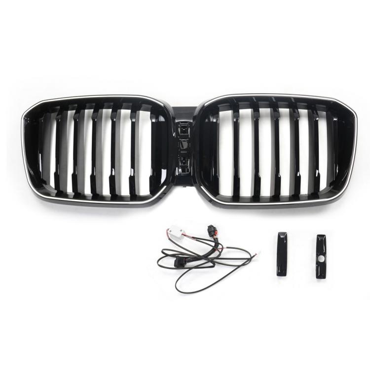 LumiFire Upgrade LED-Grill mit einer Lamelle in Schwarz glänzend passend für BMW X3 Serie G01 LCI 2021 +