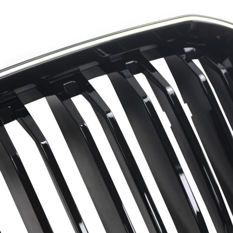 LumiFire Upgrade LED-Doppellamellen-Grill in Schwarz glänzend passend für BMW X3 Serie G01 LCI 2021 +