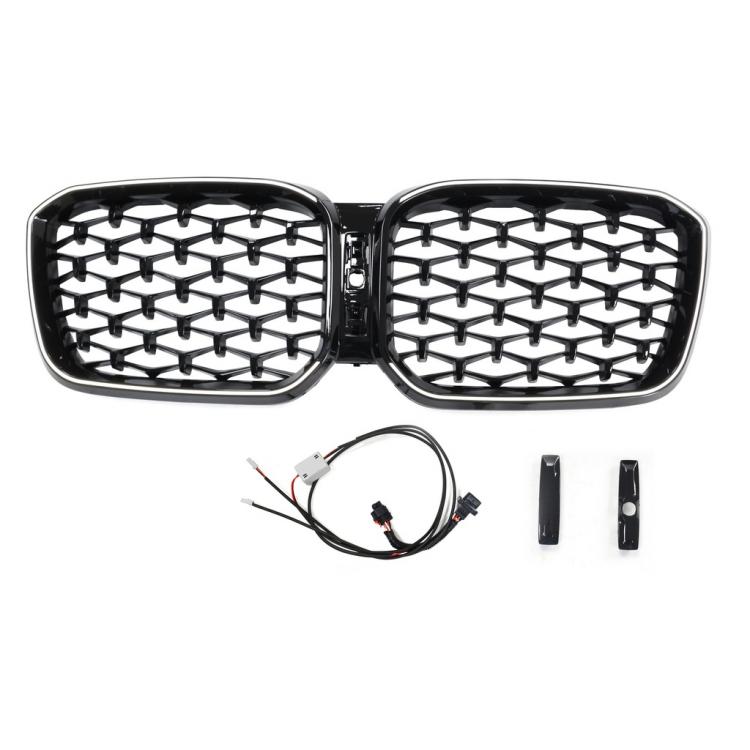 LumiFire Upgrade LED-Kühlergrill passend für BMW X3 Serie G01 LCI 2021 + für Umbau auf Diamantdesign/Look