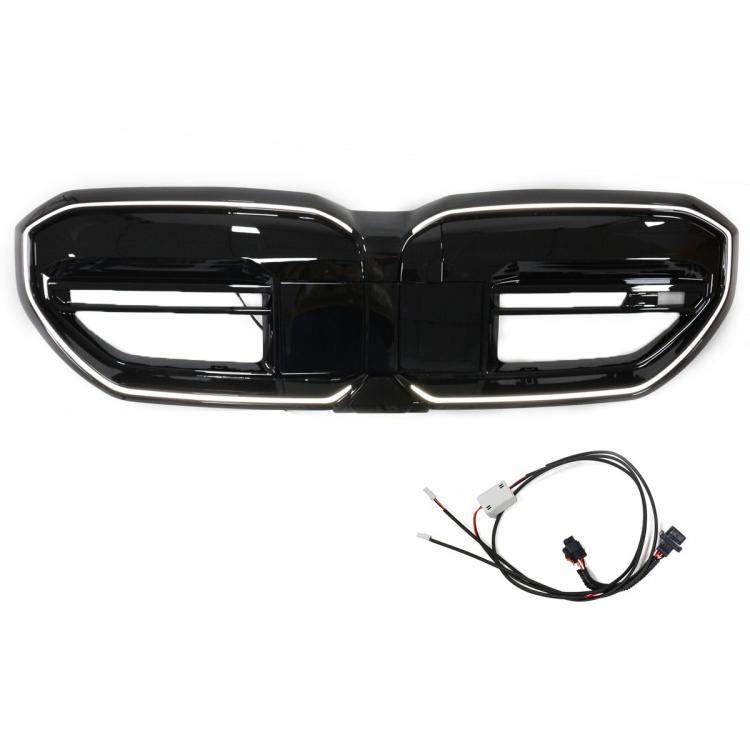 LumiFire Upgrade LED-Kühlergrill in Hochglanzschwarz passend für BMW 5er G60 2024 +