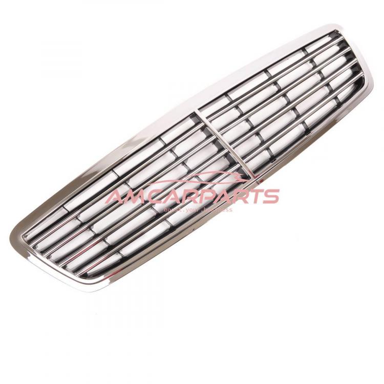 Upgrade Design Kühlergrill / Sportgrill passend für Mercedes Benz C-Klasse W203 / S203 00-07 Hochglanz schwarz / chrom