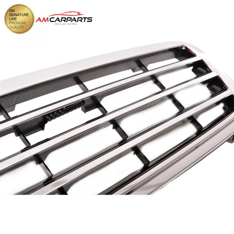Upgrade Design Kühlergrill / Sportgrill passend für Mercedes Benz C-Klasse W203 / S203 00-07 Hochglanz schwarz / chrom