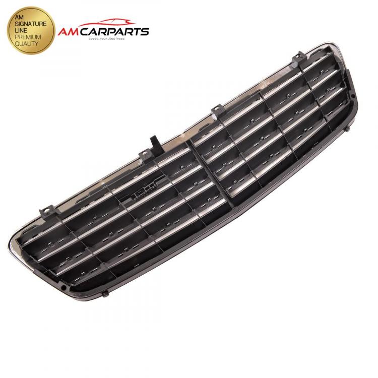 Upgrade Design Kühlergrill / Sportgrill passend für Mercedes Benz C-Klasse W203 / S203 00-07 Hochglanz schwarz / chrom