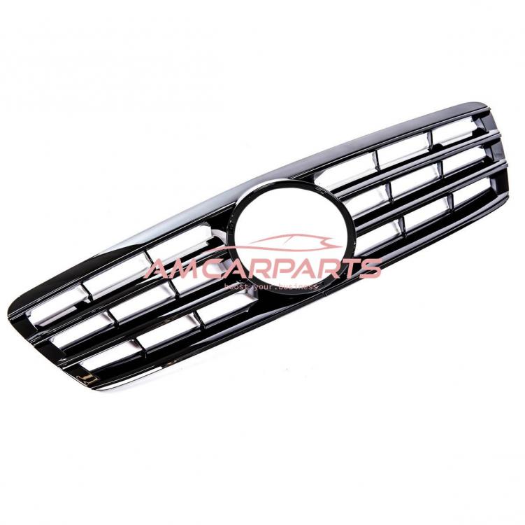 Upgrade Design Kühlergrill / Sportgrill passend für Mercedes Benz C-Klasse W203 / S203 00-07 Hochglanz schwarz