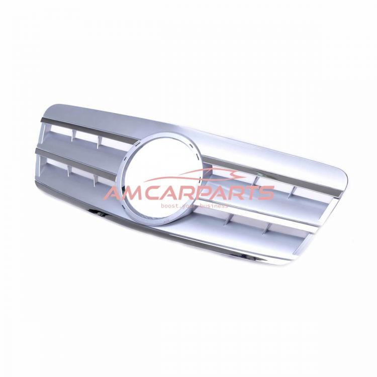 Preview: Upgrade Design Kühlergrill / Sportgrill für Mercedes Benz CLK W208 / C208 97-02 Hochglanz silber / chrom