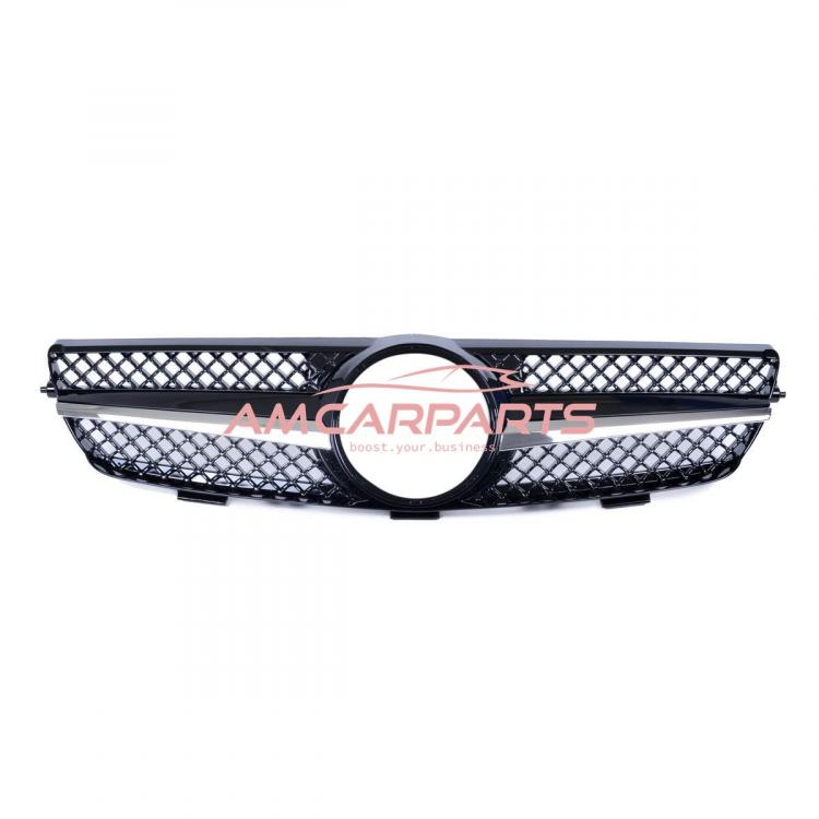 Upgrade Design Kühlergrill / Sportgrill für Mercedes Benz CLK W209 / C209 02-09 Hochglanz schwarz / chrom