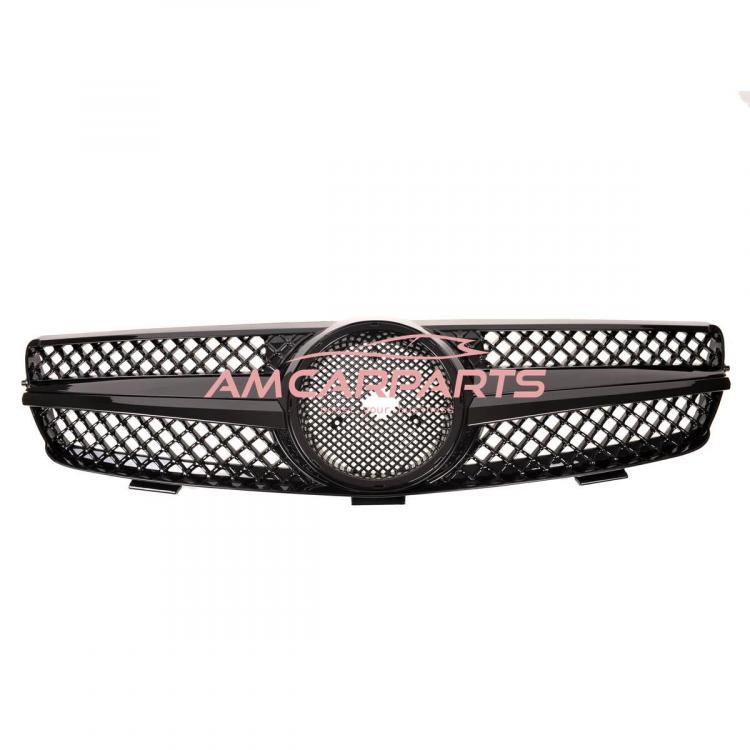 Upgrade Design Kühlergrill / Sportgrill für Mercedes Benz CLK W209 / C209 02-09 Hochglanz schwarz