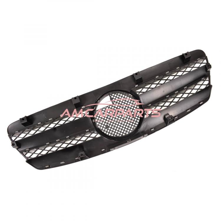 Preview: Upgrade Design Kühlergrill / Sportgrill für Mercedes Benz E-Klasse W211 / S211 Vor-Facelift 02-06 Hochglanz schwarz