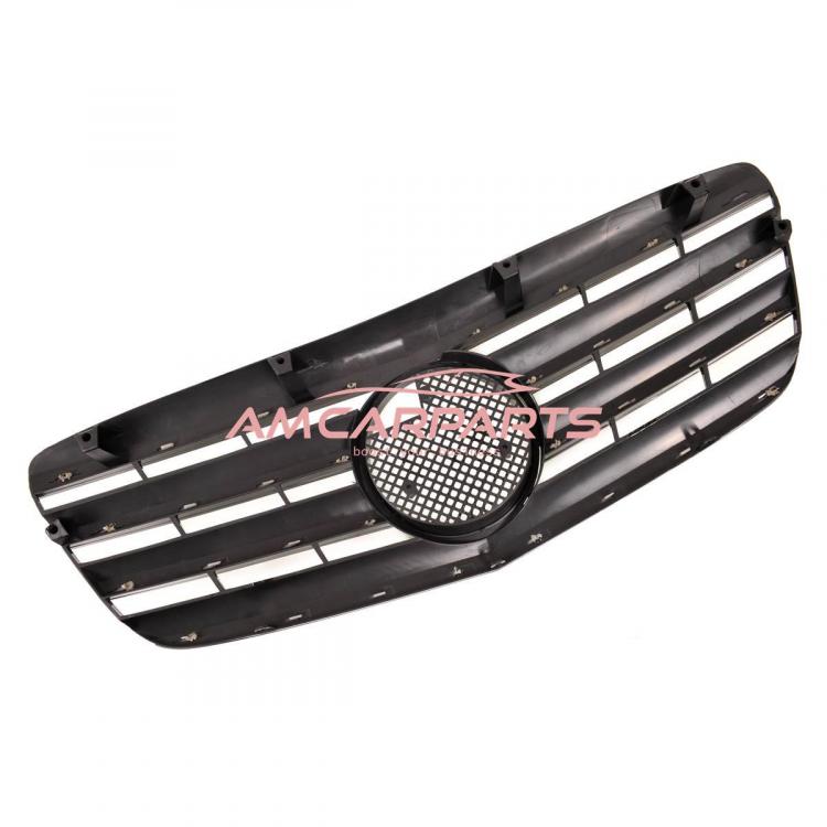 Upgrade Design Kühlergrill / Sportgrill für Mercedes Benz E-Klasse W211 / S211 Facelift 06-09 Hochglanz schwarz