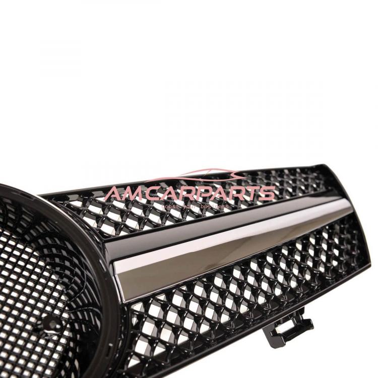 Preview: Upgrade Design Kühlergrill / Sportgrill für Mercedes CLS (C219) Vor-Facelift 04-08 Hochglanz schwarz / chrom