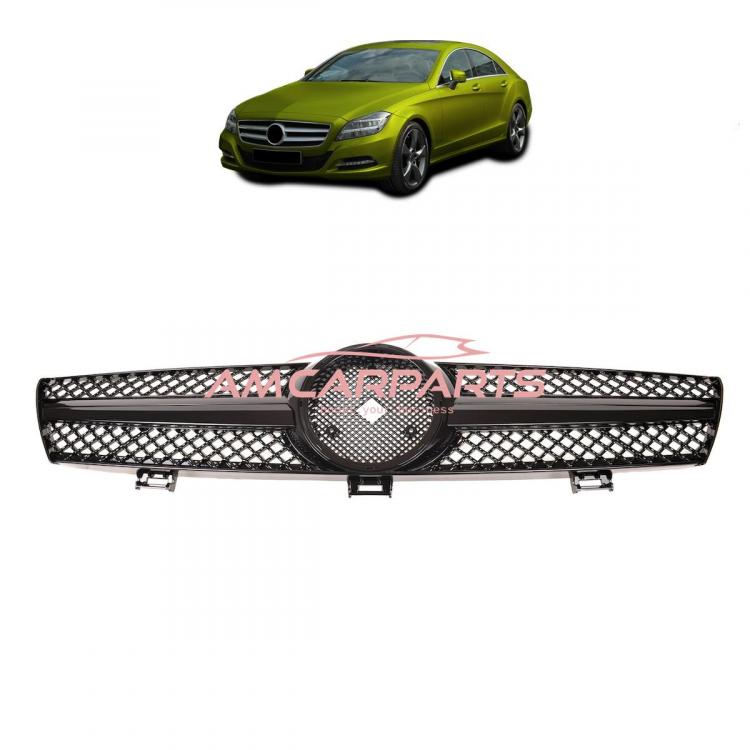 Upgrade Design Kühlergrill / Sportgrill für Mercedes CLS (C219) 04-08 Hochglanz schwarz