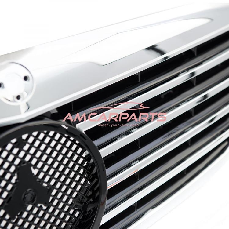 Upgrade Design Kühlergrill / Sportgrill für Mercedes S-Klasse (W221) Vor-Facelift 05-09 Hochglanz schwarz / chrom