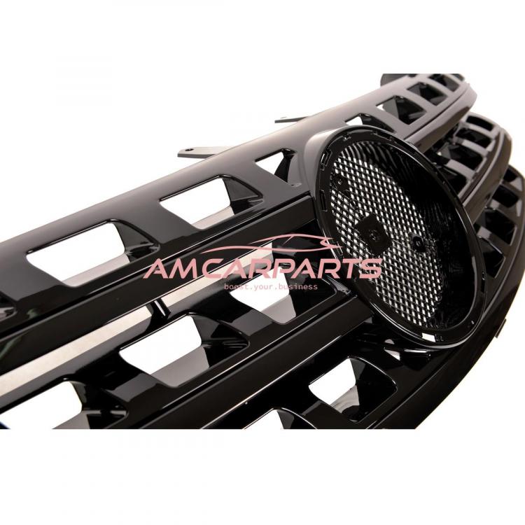 Preview: Upgrade Design Kühlergrill / Sportgrill für Mercedes ML-Klasse / M-Klasse W164 Vor-Facelift 05-08 Hochglanz schwarz
