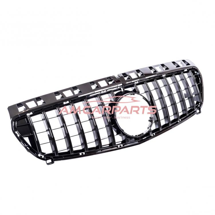 Upgrade Design Kühlergrill / Sportgrill passend für Mercedes Benz A-Klasse W176 Vor-Facelift 12-15 Hochglanz schwarz