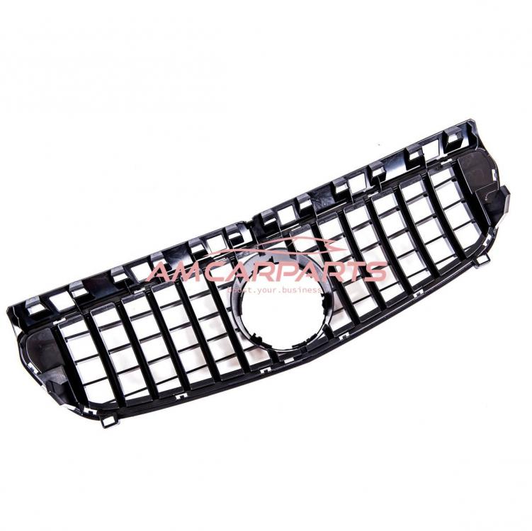 Upgrade Design Kühlergrill / Sportgrill passend für Mercedes Benz A-Klasse W176 Vor-Facelift 12-15 Hochglanz schwarz