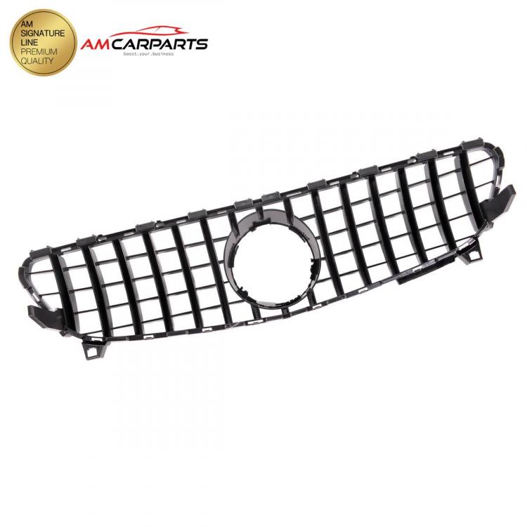 Upgrade Design Kühlergrill / Sportgrill passend für Mercedes Benz A-Klasse W176 Facelift 15-18 Hochglanz schwarz / chrom