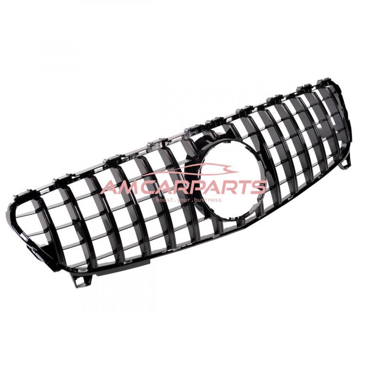 Upgrade Design Kühlergrill / Sportgrill passend für Mercedes Benz A-Klasse W176 Facelift 15-18 Hochglanz schwarz