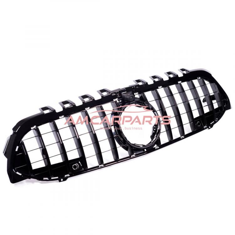 Preview: Upgrade Design Kühlergrill / Sportgrill passend für Mercedes Benz A-Klasse V177 / W177 18-23 Hochglanz schwarz