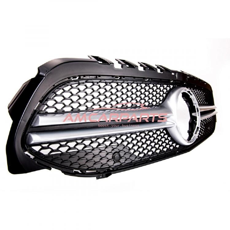 Preview: Upgrade Design Kühlergrill / Sportgrill passend für Mercedes Benz A-Klasse V177 / W177 18-23 Matt schwarz / Matt silber