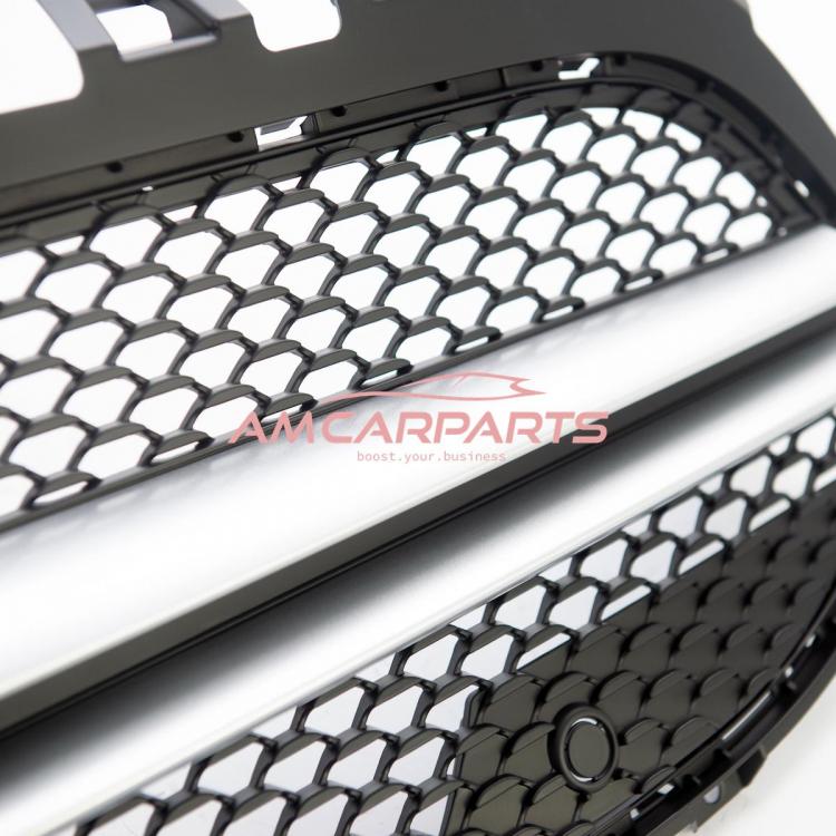 Preview: Upgrade Design Kühlergrill / Sportgrill passend für Mercedes Benz A-Klasse V177 / W177 18+ Matt schwarz / Matt silber