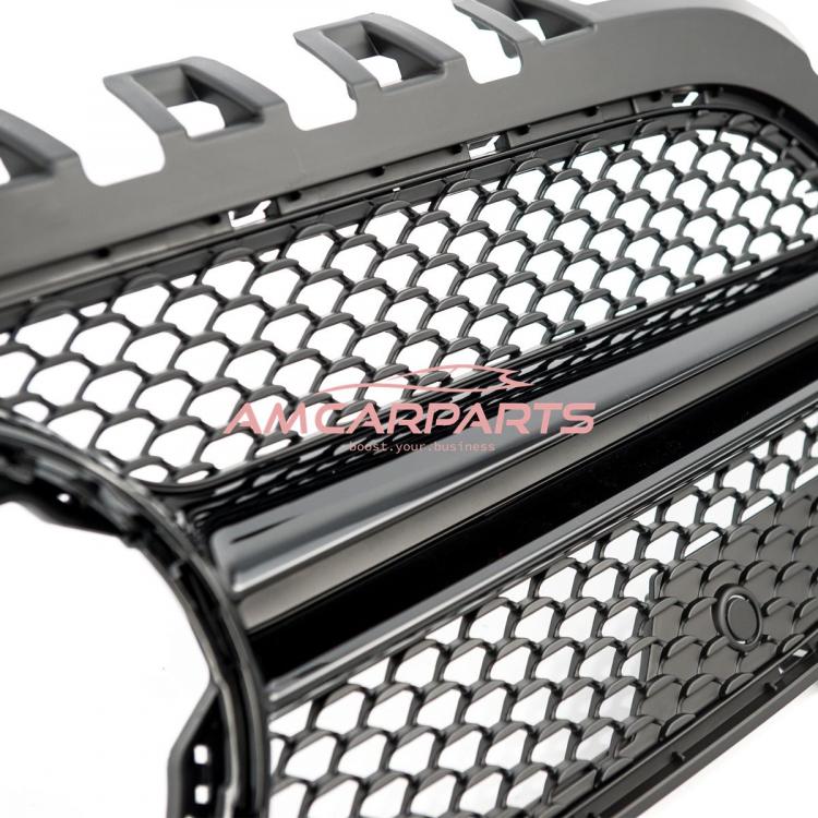 Preview: Upgrade Design Kühlergrill / Sportgrill passend für Mercedes Benz A-Klasse V177 / W177 18+ Matt schwarz / Hochglanz schwarz