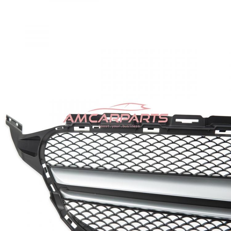Preview: Upgrade Design Kühlergrill / Sportgrill passend für Mercedes Benz C-Klasse W205 / S205 / A205 / C205 Facelift 18-21 Matt schwarz / Matt silber