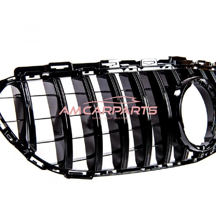 Upgrade Design Kühlergrill / Sportgrill passend für Mercedes Benz C-Klasse W205 / S205 / A205 / C205 Facelift 18-21 Hochglanz schwarz