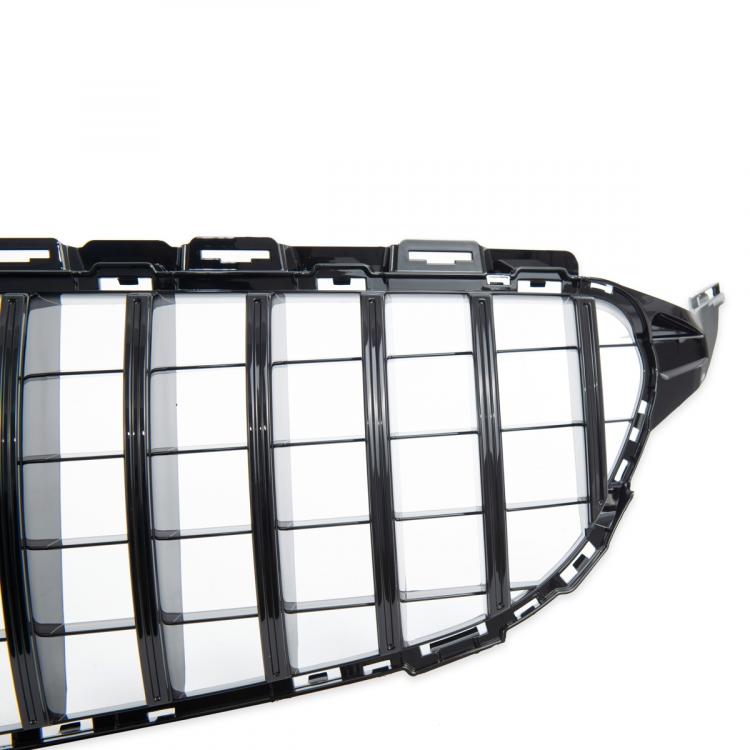 Upgrade Design Kühlergrill / Sportgrill passend für Mercedes Benz C-Klasse W205 / S205 / A205 / C205 Facelift 18-21 Hochglanz schwarz