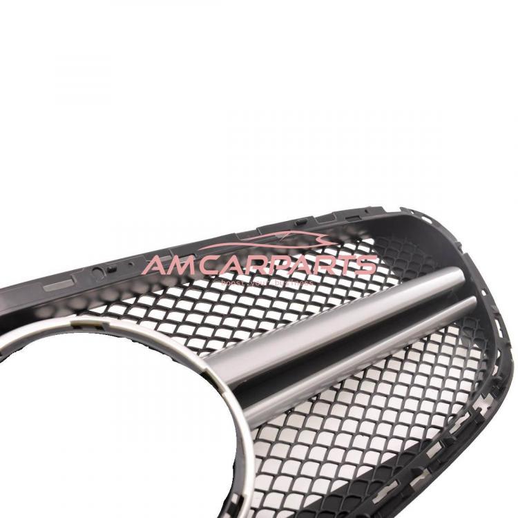 Preview: Upgrade Design Kühlergrill / Sportgrill für Mercedes Benz E-Klasse W212 / S212 Facelift 13-16 Matt schwarz / Matt silber