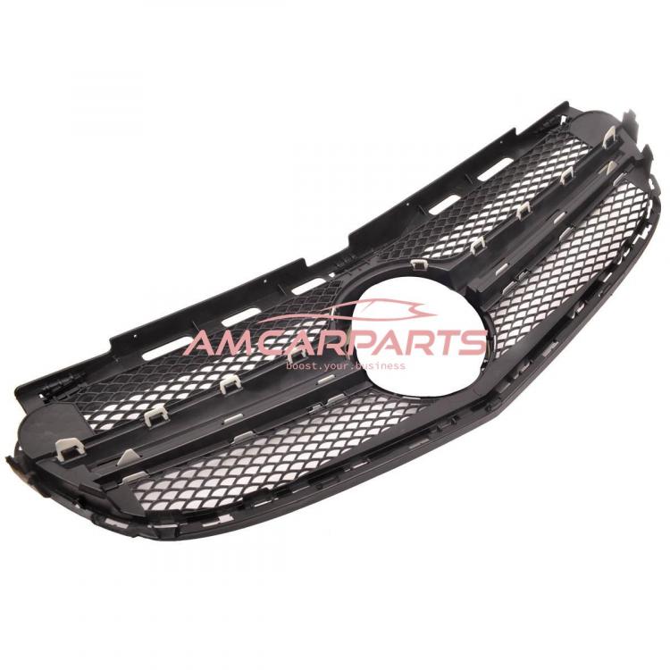 Upgrade Design Kühlergrill / Sportgrill für Mercedes Benz E-Klasse W212 / S212 Facelift 13-16 Matt schwarz / Matt silber