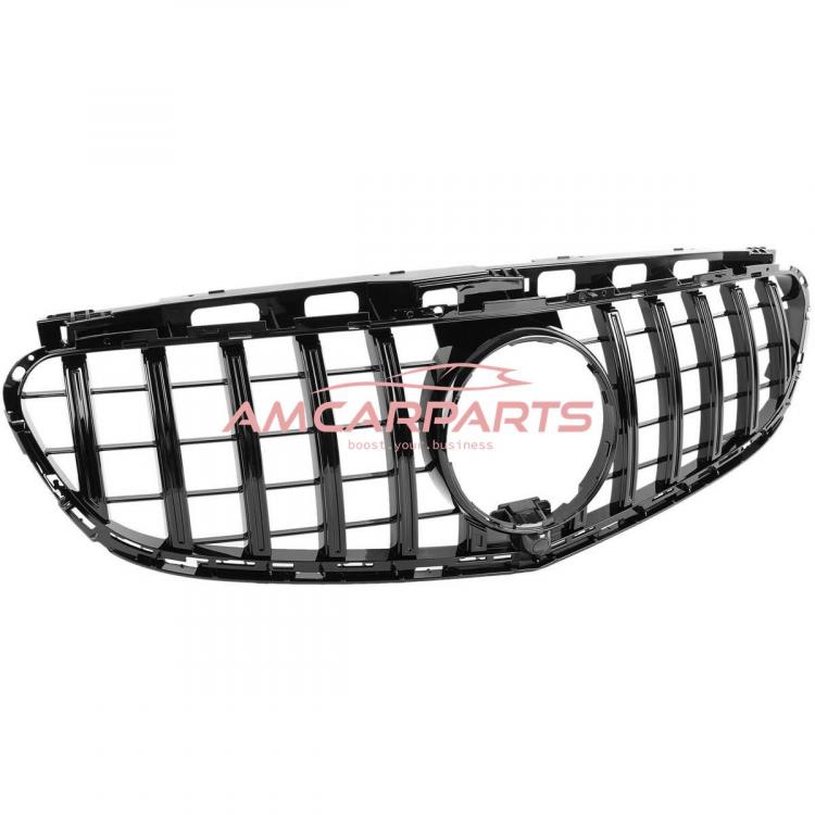Upgrade Design Kühlergrill / Sportgrill für Mercedes Benz E-Klasse W212 / S212 Facelift 13-16 Hochglanz schwarz