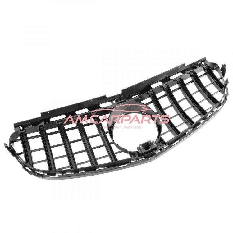 Upgrade Design Kühlergrill / Sportgrill für Mercedes Benz E-Klasse W212 / S212 Facelift 13-16 Hochglanz schwarz